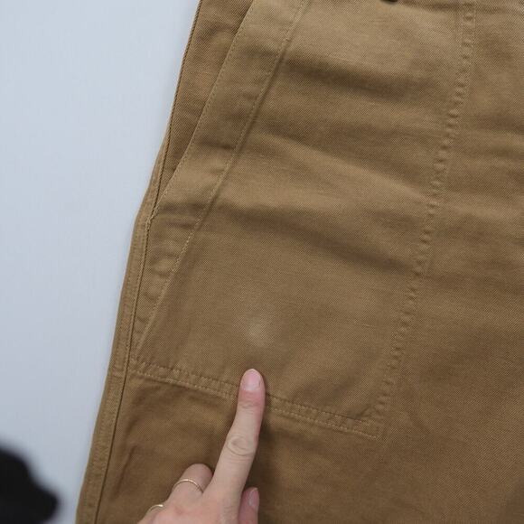 Nili Lotan Luna Linen Blend Pants Size 6 Tan Brown Drop Crotch Baggy Trousers - Picture 9 of 14